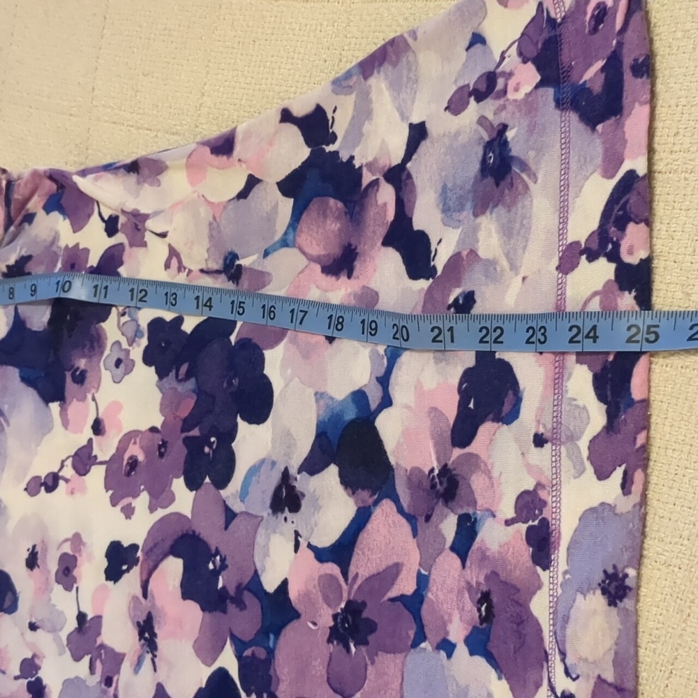 Simply Vera Vera Wang Floral Tank Top - Purple and Pink - Picture 8 of 10